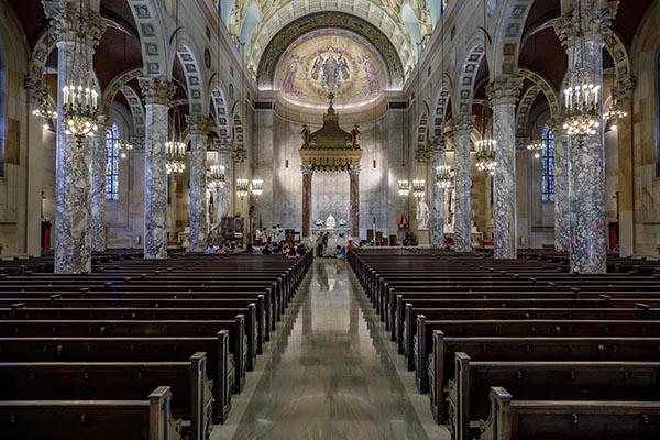 Inside Of The Basilica Of The Immaculate Conception In Waterbury